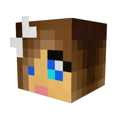 ISunde Minecraft avatar head, 3D render