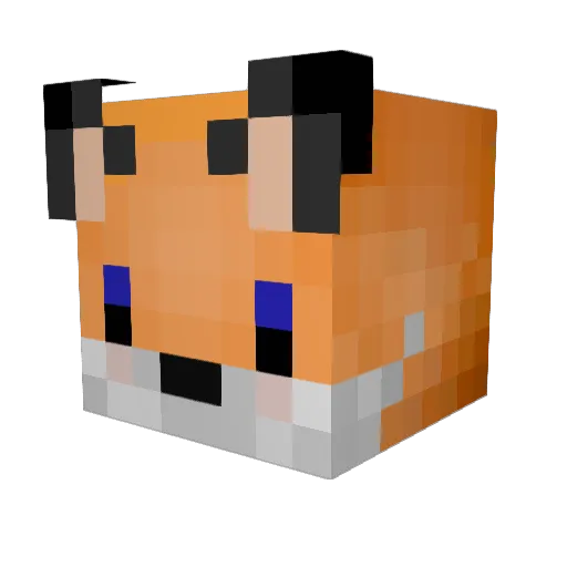 ITAMOGO Minecraft avatar head, 3D render