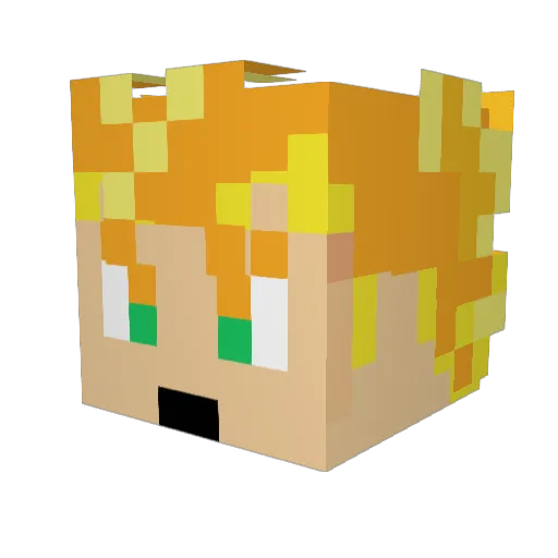 ITAZZYI Minecraft avatar head, 3D render
