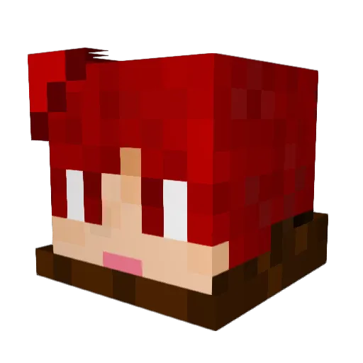 ITE_ICE Minecraft avatar head, 3D render