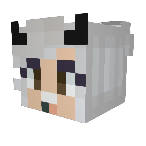 ITG_IRL Minecraft avatar head, 3D render