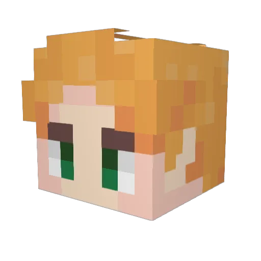 ITMoxon Minecraft avatar head, 3D render