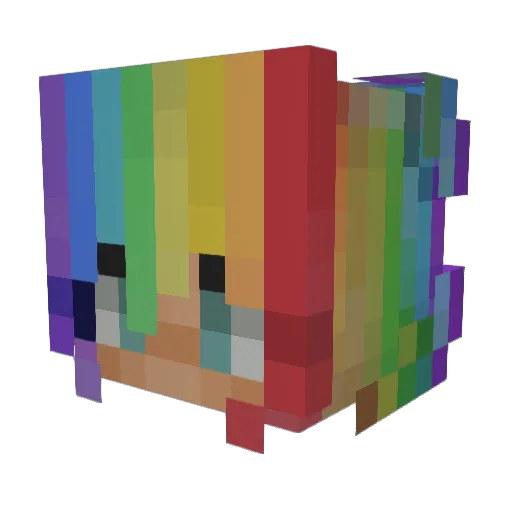 ITOMHDI Minecraft avatar head, 3D render
