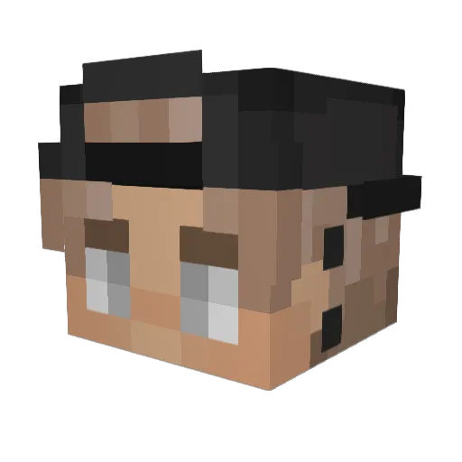 ITProfessor Minecraft avatar head, 3D render