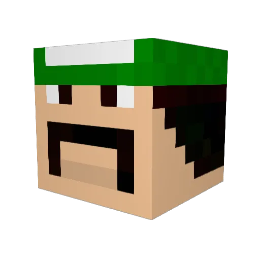 ITS2004 Minecraft avatar head, 3D render