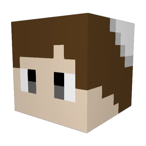 ITSBULLDOG Minecraft avatar head, 3D render