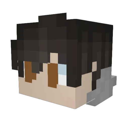 ITSC01N Minecraft avatar head, 3D render