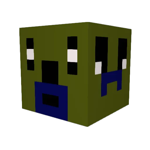 ITSSHALIO Minecraft avatar head, 3D render