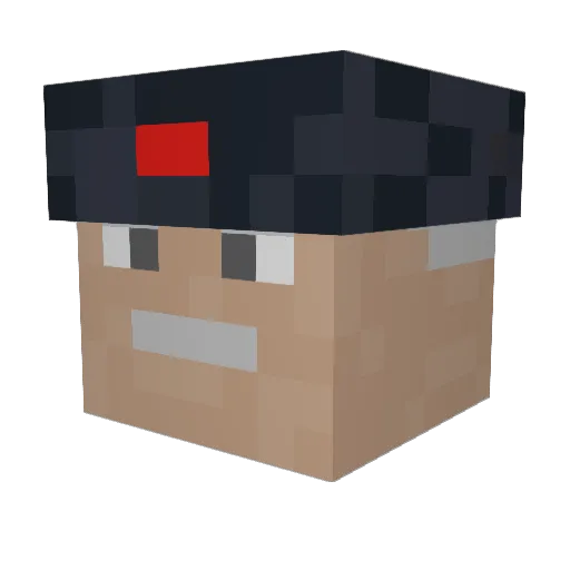 ITS_TA7 Minecraft avatar head, 3D render