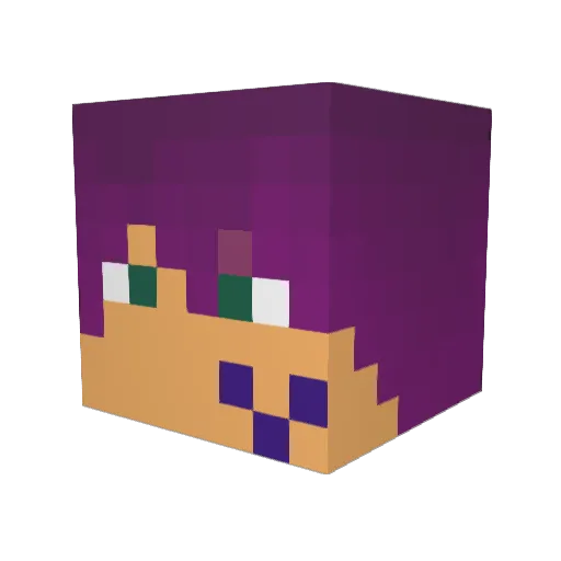 ITTANMOMEN Minecraft avatar head, 3D render