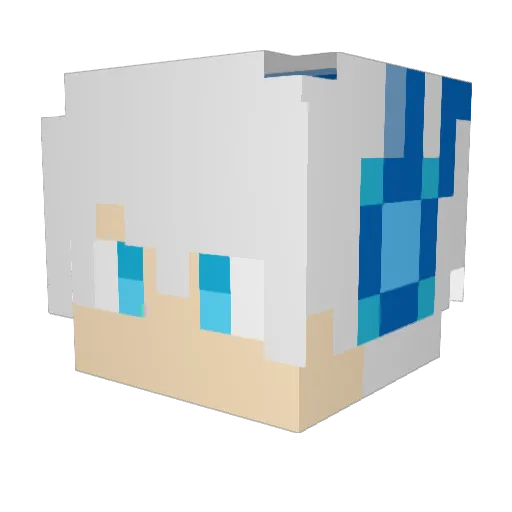 ITUS_ Minecraft avatar head, 3D render