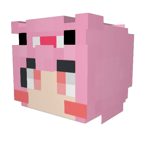 ITYORU Minecraft avatar head, 3D render