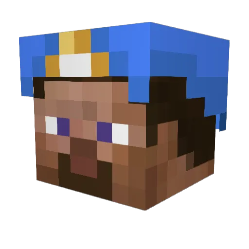 ITZM1I Minecraft avatar head, 3D render