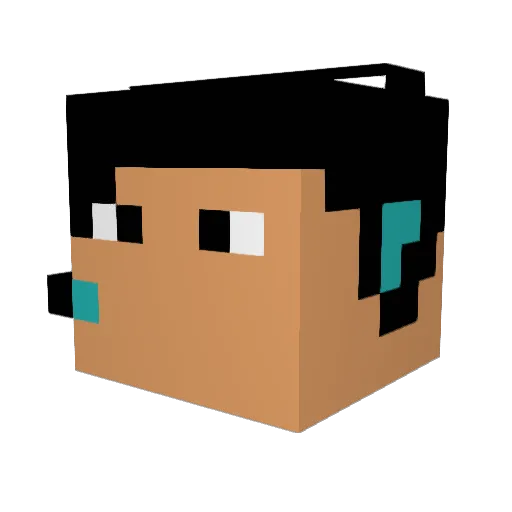 ITZ_CHAOS Minecraft avatar head, 3D render