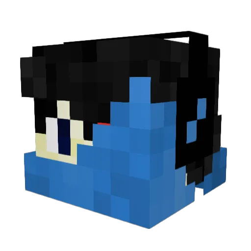 ITZ_Darkside Minecraft avatar head, 3D render
