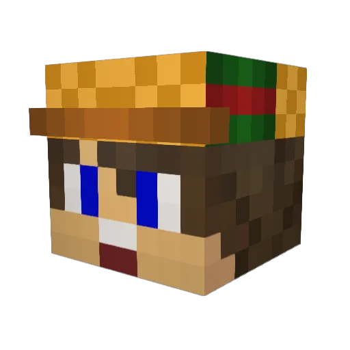ITZstefano Minecraft avatar head, 3D render
