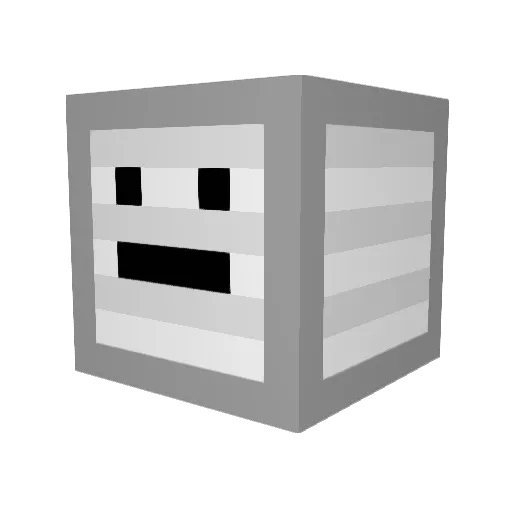 ITest_Man Minecraft avatar head, 3D render