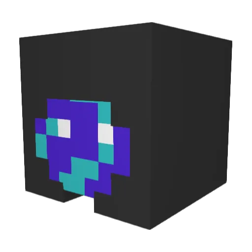 ITheWraith Minecraft avatar head, 3D render