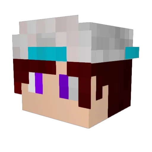 ITzDarkusPvp Minecraft avatar head, 3D render