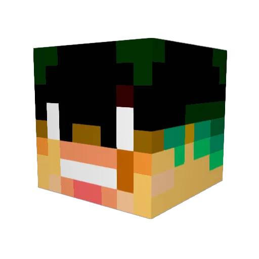 ITzNervous Minecraft avatar head, 3D render