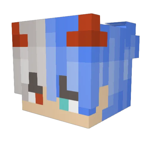 ITzRUi Minecraft avatar head, 3D render