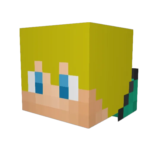 ITz_Creeper_DC Minecraft avatar head, 3D render