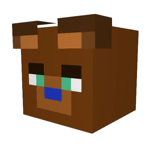 IURSOI Minecraft avatar head, 3D render