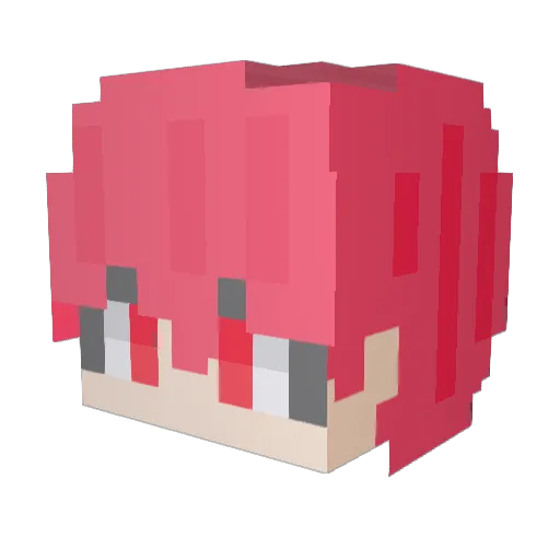 IU_LlLAC Minecraft avatar head, 3D render