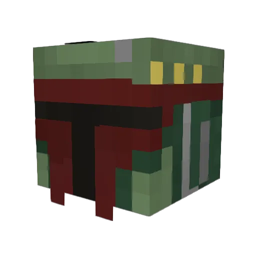 IUseFent Minecraft avatar head, 3D render