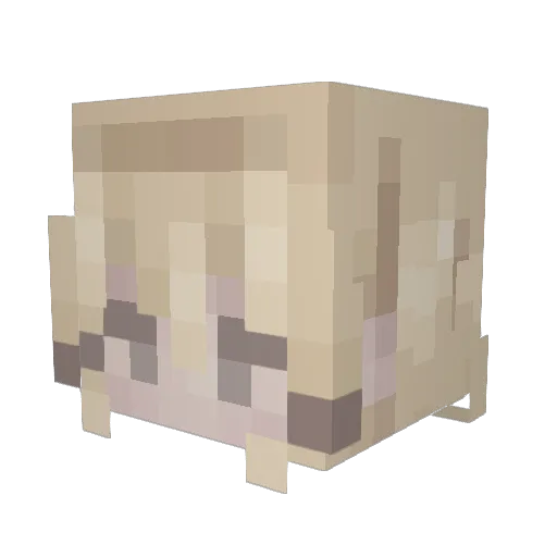 IUzzzz Minecraft avatar head, 3D render