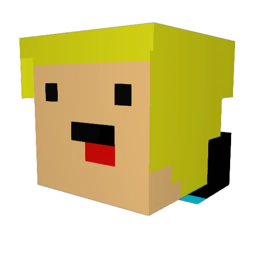 IVAN_00 Minecraft avatar head, 3D render