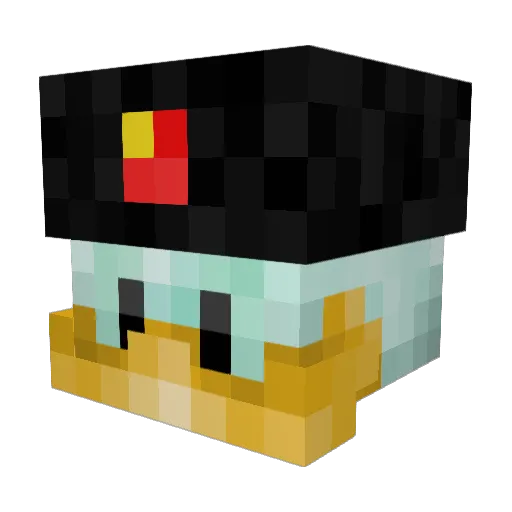 IVMinutes Minecraft avatar head, 3D render
