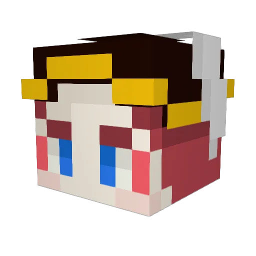 IVSB Minecraft avatar head, 3D render