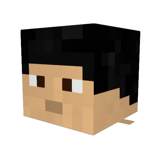 IVX88 Minecraft avatar head, 3D render