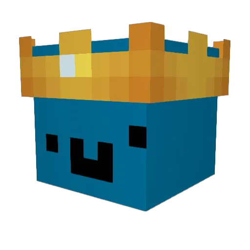 IV_RXM Minecraft avatar head, 3D render