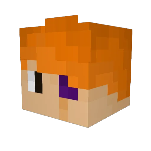 IVoizDI Minecraft avatar head, 3D render