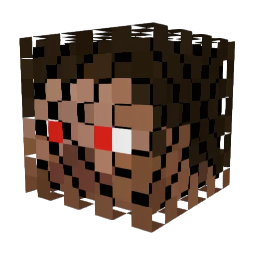 IWAPEDISABLEDKID Minecraft avatar head, 3D render