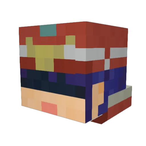 IWATAMAYA Minecraft avatar head, 3D render