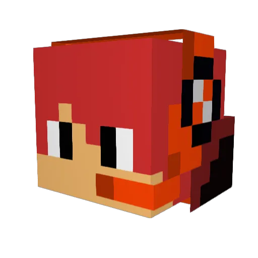 IWAguts Minecraft avatar head, 3D render