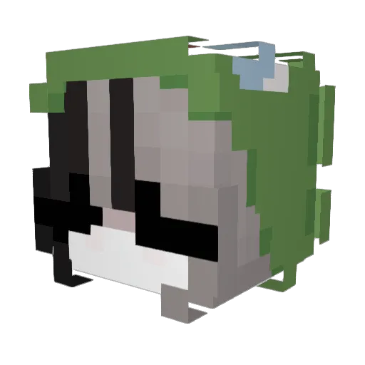 IWantYourLight Minecraft avatar head, 3D render