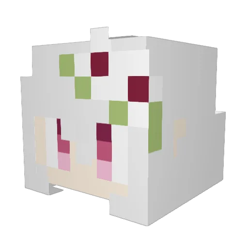 IXA_GT7 Minecraft avatar head, 3D render