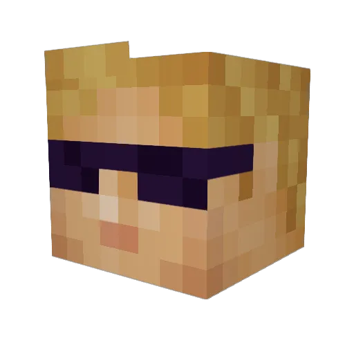 IXBK_ Minecraft avatar head, 3D render