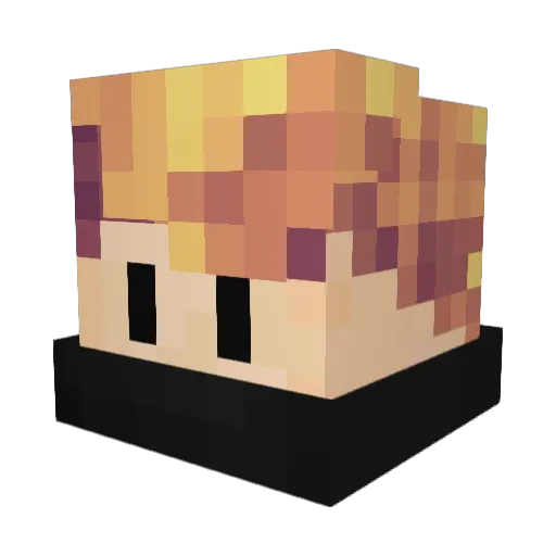 IXGOW Minecraft avatar head, 3D render