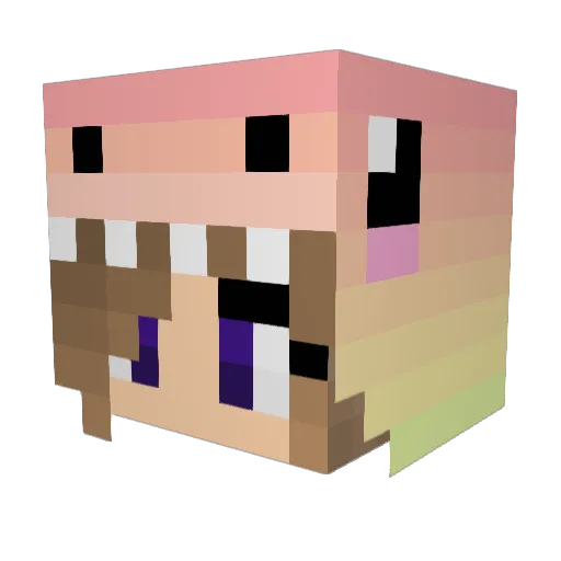 IXIIDEATH Minecraft avatar head, 3D render