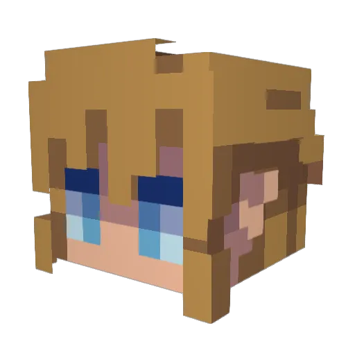 IXSpry Minecraft avatar head, 3D render