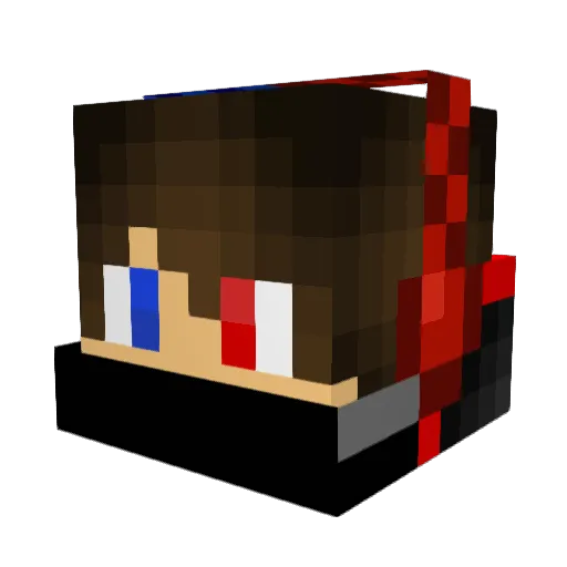 IX_711 Minecraft avatar head, 3D render