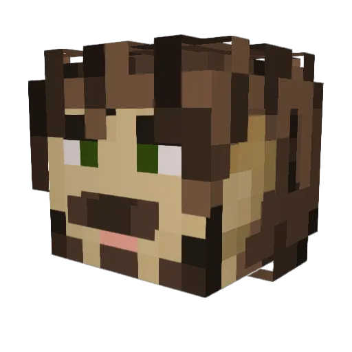 IXerifel Minecraft avatar head, 3D render