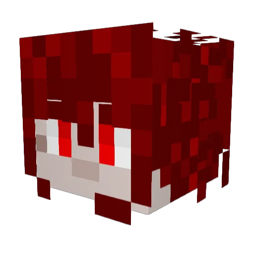 IXyre Minecraft avatar head, 3D render