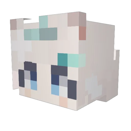 IYukinaI Minecraft avatar head, 3D render