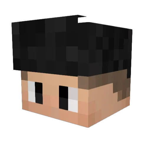 IZ4NT Minecraft avatar head, 3D render